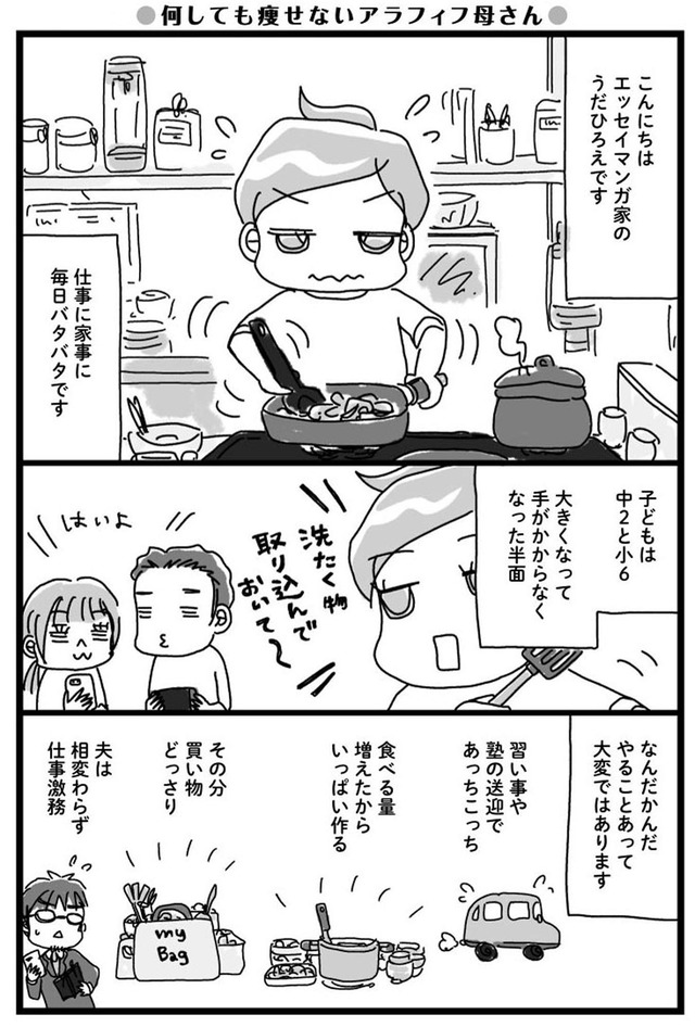 挑戦マンガ　アラフィフ母さんが３か月で７痩せた！